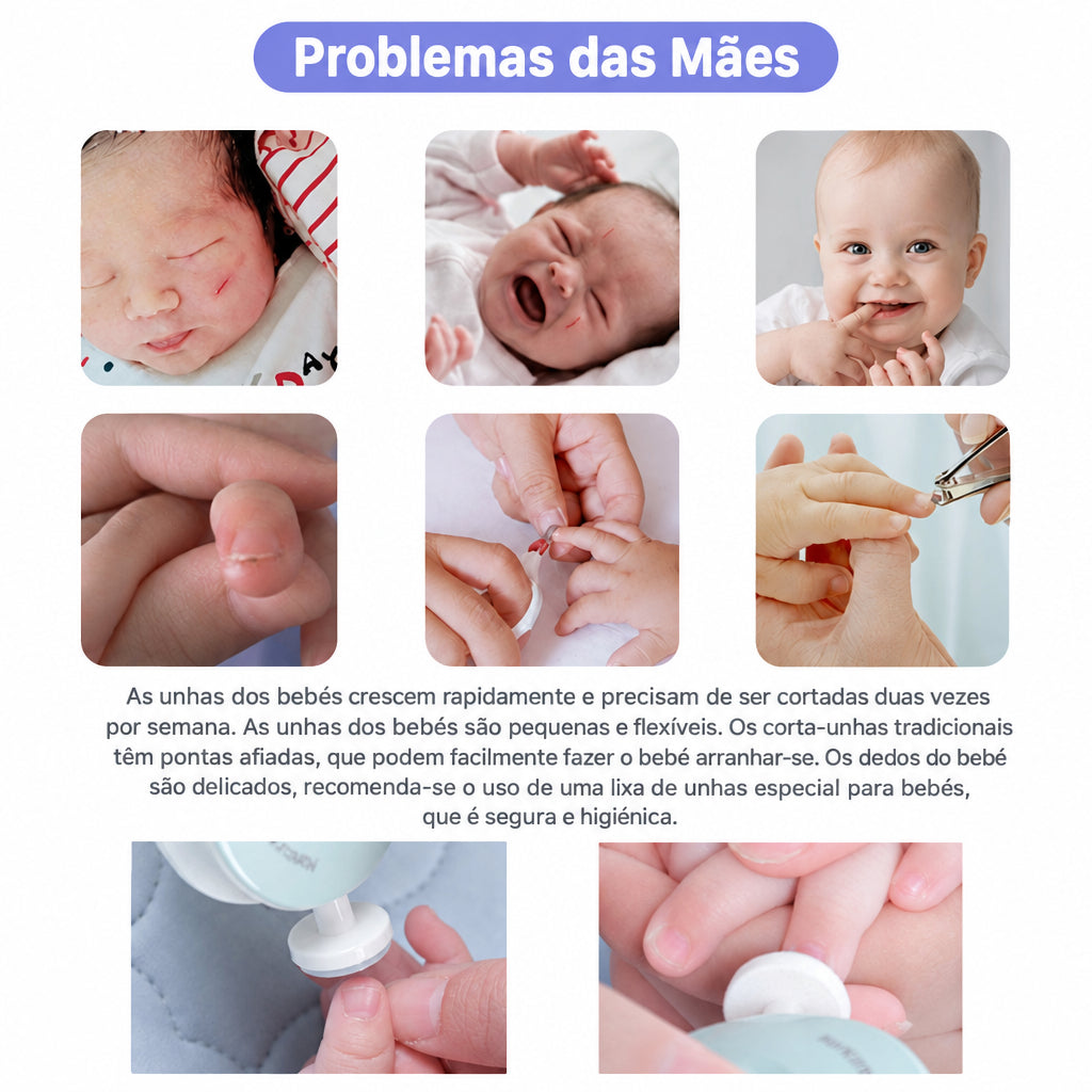 Lima Elétrica para Unhas de Bebé